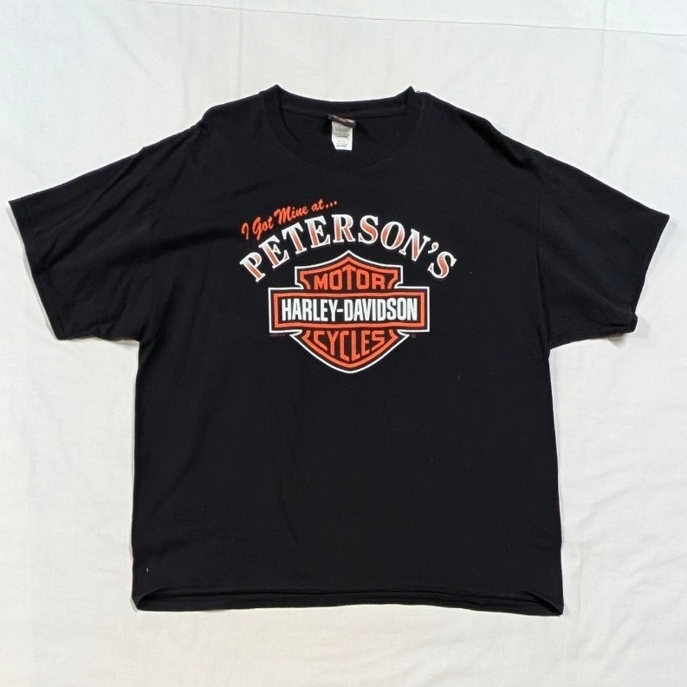 Vintage Harley Davidson Petersons Miami Florida T-Shirt Mens XL Black 2004 Hanes